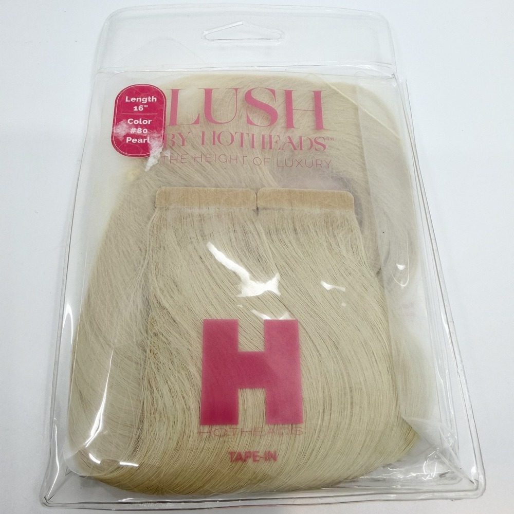 Hotheads Tape In Extensions LUSH Originals 16" 20 Pieces Pearl #80 Blonde NEW